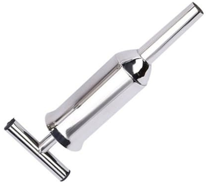 PartyKindom Kit Insaccatrice per Salsicce in Acciaio Inox 201 Grande Tubo Riempimento per Carne Macinata Strumento per Preparare Salsicce Fatte in Casa Utensile Cucina Resistente e Sicuro