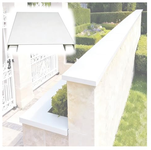YJEUZCD Davanzale del Muro Fiutare Gocciolamento Tagliare, Alluminio Muretto Basso Lampeggiante per Acqua Piovana Riflusso Prevenzione, Protettivo Copertura per Confine(38x70cm/15.0x27.6in)