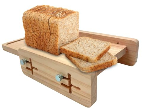Coupe- manuel horizontal, guide de coupe, avec bac ramasse-miettes, planche à découper réglable pour la maison et le restaurant, pour toasts au levain uniformément épais