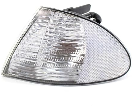 INDICADORAS GIRO VEHíCULO Para E46 Serie 3 Sedán 1998-2001 Sin Bombillas Lente Blanca Esquina Izquierda Derecha Giro Lámpara Señal Delantera(Left)
