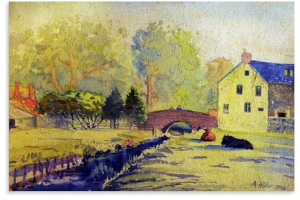 Adolf Hitler Meisterwerk Kunstposter Wiener Innenhof in der Nähe der Ulrichskirche Wandbild Kunstdruck Leinwand Kunstwerke Idee Raum ästhetisch 30 x 45 cm