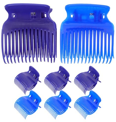 HOMOCONO Beheizbare Lockenwicklerclips 8 Stück mit Klammern für Mittellanges und Kurzes Haar zum Haarstyling und Friseurgebrauch