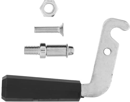 RORPOIR Heat Resistant Fireplace Door Handles Replacement for Wood Stove and Boiler, Ergonomic L-Shaped Iron and Plastic Pull Handles with Sturdy Comfort Grip for Home Heating and Winter