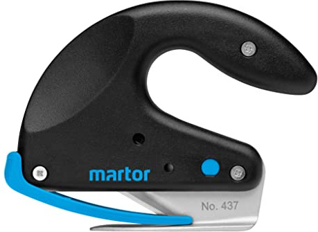 MARTOR 437.00 MesserSecumax Opticut - nummer 437, Schwarz/Silber/Cyan