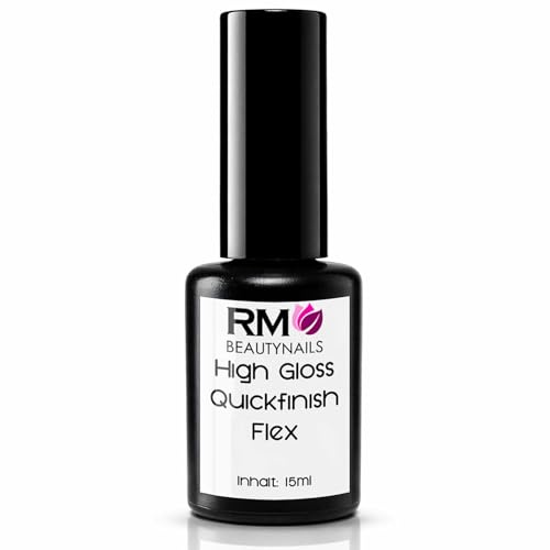UV Gel Quickfinish Top Coat ohne Schwitzschicht HEMA frei High Gloss Versiegelung für Gelnägel LED UV RM Beautynails 15ml Made in Germany