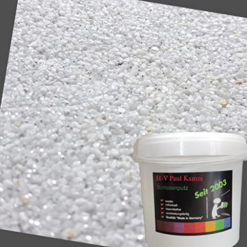 20kg Buntsteinputz Glitzerputz Glitter Silber Mosaikputz 1-2mm - Hergestellt in Bayern -