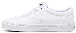 Mens Vans Size 10, Doheny Sneaker Triple White Canvas Lace Up Shoes, Low Top Men's Trainers, Lightweight Old Skool Sneakers by Vans Skate Shoes (10 UK)