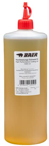 BAER Schneidöl 1000 ml – Hochleistungs Bohröl & Kühlschmierstoff für Gewindeschneider, Bohren, Fräsen & Gewindeformen – Schmiermittel für Metallbearbeitung & Profi-Einsatz