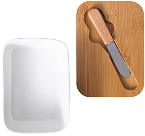 Cabilock Boîte à Beurre En Céramique Beurrier Avec Couvercle Assiette De re rier Hermétique Assiette Alimentaire En Céramique Moules à re rier Rétro La Grâce Comptoir