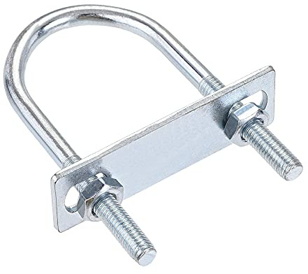 sourcing map 1 Satz M8 Runde U-Bolzen Bügelbolzen Bügelschrauben Stahl 45mm Innenbreite 100mm Länge mit Mutternrahmen und Befestigungselementen