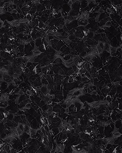 Wallface Wandpaneel selbstklebend Marmoroptik | Steinoptik 23099-SA MARBLE Black - glatte Wandverkleidung matt schwarz, grau 2,6 m²