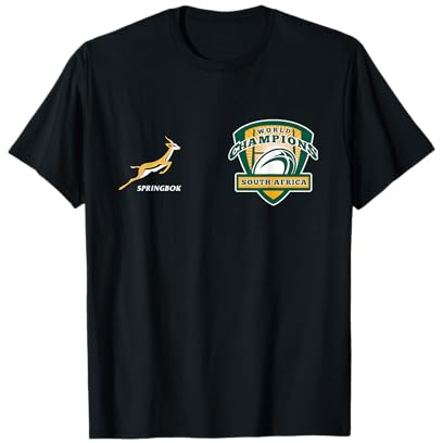 Championnats du monde Springbok Bokke Afrique du Sud Rugby T-Shirt