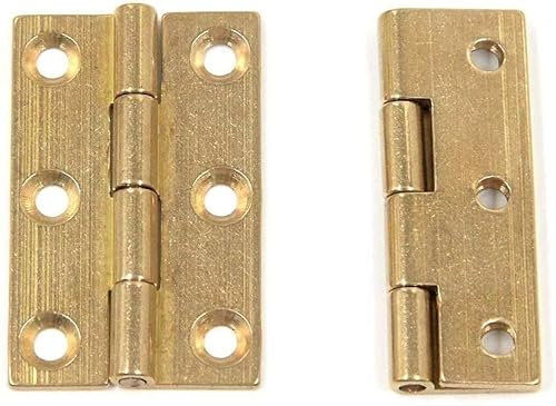 Brass Butt Hinges Folding Door Hinge 63mm Ball Bearing Timber Door Hinges Butt Hinges Folding Butt Door Hinges for Internal External Doors Solid Doors Square Corners 1 Pair.