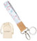 Schlüsselband kurz mit Schlüsselring & Karabiner | Schlüsselanhänger Kunstleder | Keychain als Geschenk zur Einschulung | Kinder für Wohnungsschlüssel oder Fahrradschlüssel (Regenbogen)