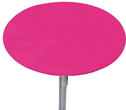 Cozomiz Elastische Tischdecke Gartentischdecke Rundtischdecke Waschbar rutschfeste Abwischbar Schmutzabweisend Tischdecke 60cm Runde Enge Passform Pink