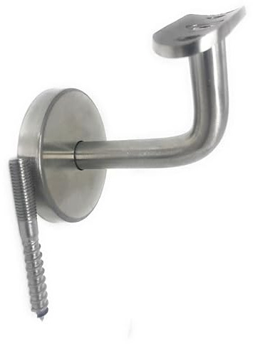 1 Stck Edelstahl Handlaufhalter Handlaufträger Handlauf Wandhalter 42,4 Geländer V2A mit Rosete + Stockschrauben M8x70