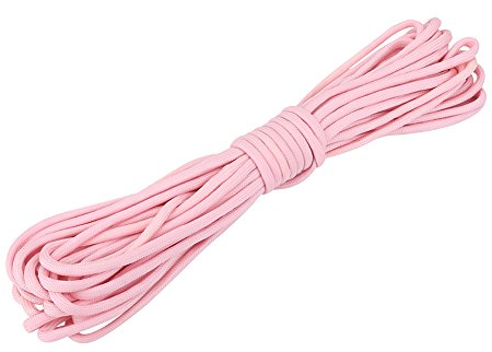 KOSDFOGE Überlebens-Paracord-Armband-Seil-Kits, 32,8 Fuß, 5 Farben, Leuchtendes Paracord-Schnur-Lanyard, 9 Kerne, Outdoor Survival, Im Dunkeln Leuchtendes Paracord-Seil, Lanyards, Hundehalsband(Rosa)