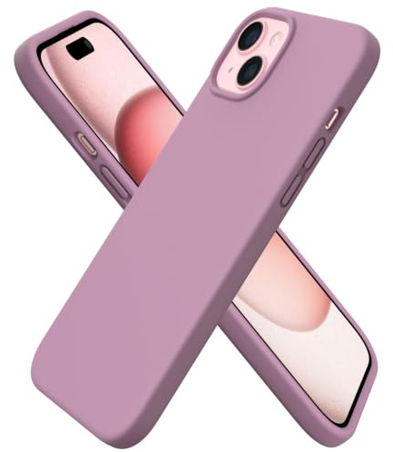 ORNARTO für iPhone 15 Plus Hülle aus Silikon 6,7 Zoll - Lila Flieder | Premium Flüssigsilikon, dünne Handyhülle, weich und griffig, tolle Haptik, stoß- und kratzfest, große Farbauswahl