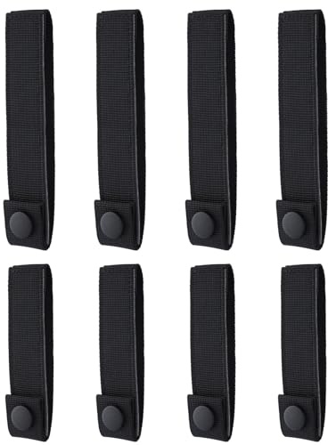 PEUTIER 8 Pièces Sangle Molle, Sangles pour Molle Nylon Sangle de Fixation Molle Robuste Boucle Attache Connecteurs de Panneau Molle pour Le Camping la Randonnée Le Sac à Dos Accessoires Molle