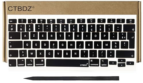 CTBDZ Franska tangentkåpor ersättningstangenter för MacBook Air 13 tum A2179 år 2020 franska Azerty tangentbord