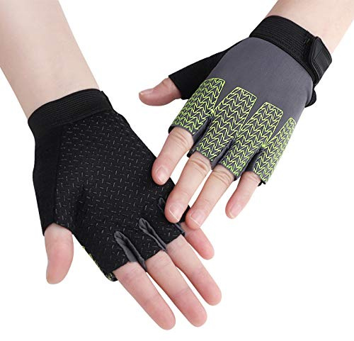 Guantes de ciclismo para niños, guantes sin dedos, guantes de medio dedo, antideslizantes, guantes de ciclismo para niñas y niños, guantes de fitness, guantes deportivos al aire libre (microfibra,