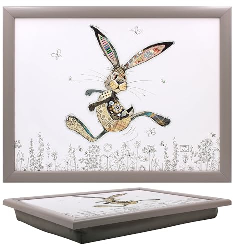 Lesser & Pavey Bug Art Plateau avec Pouf pour Servir des Plats | Joli Plateau pour Manger sur Les Genoux pour Le dîner ou Le déjeuner | Plateaux Alimentaires pour Les Genoux