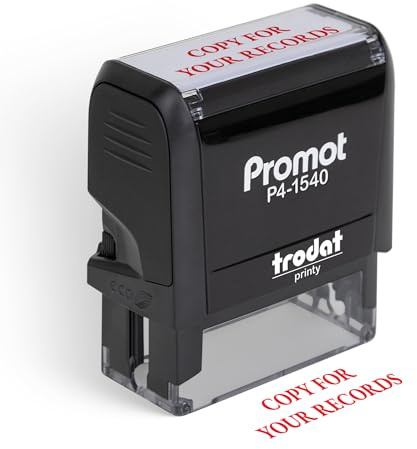 Promot Copy for Your Records - Self Inking Rubber Stamp - Ink Stamps