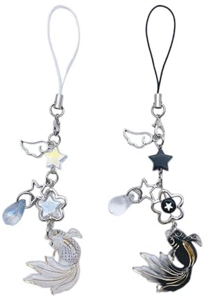 ZHENGCI Handykette, Fischstern, Handyband, bunte Handykette, handgefertigt, abnehmbar, Schlüsselband, Schlüsselanhänger, für Geldbörsen, Taschen