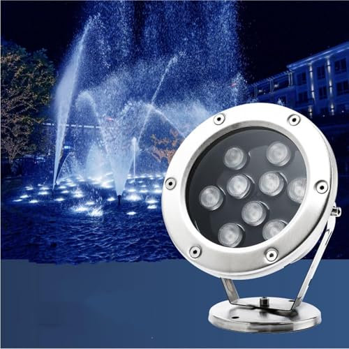 Luci Sommergibili A LED Per Piscina - Luci Da Paesaggio 12V/24V - Luci A LED Subacquee Con Angolo Regolabile A 360°, Lampada A LED Per Fontana Ad Anello, Luci Per Laghetto Subacqueo Impermeabili(Green