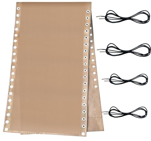 Ostlttyn Zero Gravity Chair Replacement Fabric Kit, 21 W x 63 L Repair Cloth with Replacement Bungee Cord for Anti Gravity Folding Lounge Recliner Lawn Beach Sling Chairs, Tan