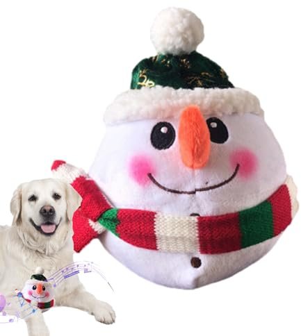 Hundespielzeug Plüsch Bewegung - Sprechender Schneeball mit Sound, interaktives elektronisches Spielzeug | Schütteln und Fellen springen für Haustiere für Welpen Katzen Hunde Katzen