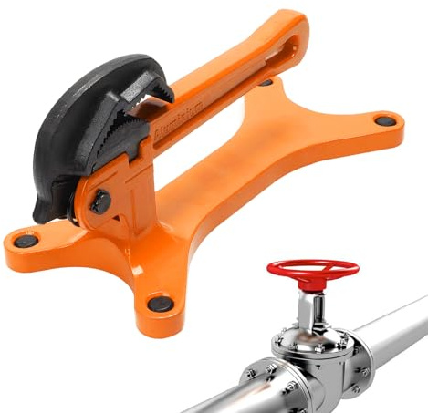Ruaizel Portable Pipe Vise, Pipe Tightening Vise, Portable Aluminum Tube Vice for Narrow Space Work Sites, Maintenance, Valve High-Altitude | Aluminum Tube Vice, Valve Maintenance, Narrow Space Work Sites, Orange