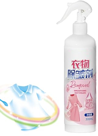 Kleidungs-Faltenlöser-Spray – antistatisch – Stoffglätter | Faltenlöser-Spray | Duftender Conditioner-Nebel | 300 ml reisefertiges Sprühmittel für Geschäftsreisen, Wohnheime und Wohnungen