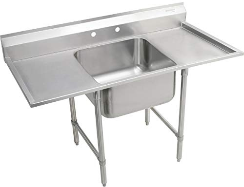 Elkay Rigidbilt RNSF8124LR2 Stainless Steel Floor Mount, Single Compartment Scullery Sink w/ Drainboard