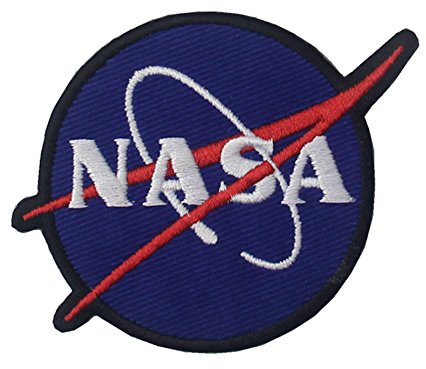 Embird Aufnäher mit NASA-Logo zum Aufbügeln oder Aufnähen, Blau
