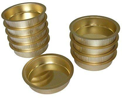 A.J. Wwe - Metallwaren GmbH Teelicht Tülle Teelichthalter vermessingt 60 mm 10 Stck