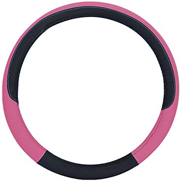 Auto-Lenkradbezug, Mikrofaser-Leder, universal, 38,1 cm, für Familie, Herren, Damen, Innenzubehör, Pink