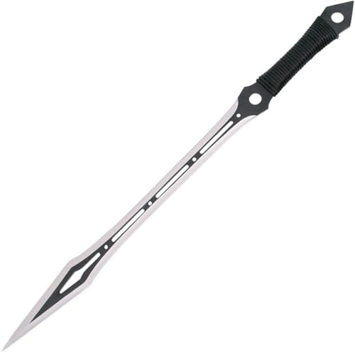 G8DS Bushcraft Messer Machete AllBlack Gürtel Messer Survival Messer scharfes Jagdmesser Überlebensmesser Outdoor Messer mit Scheide für Wandern Camping Garten