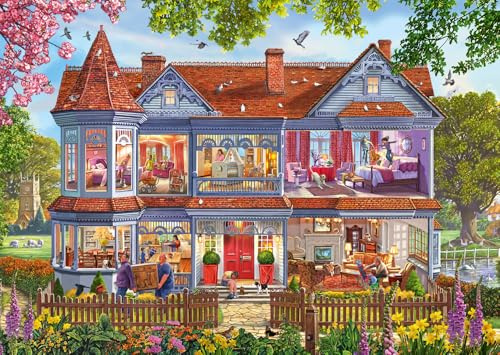 Schmidt Spiele 59709 Haus im Frühling, 1000 Teile Puzzle