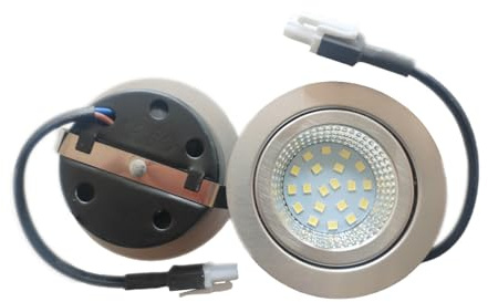 ruehalf 2Piece Cooker Hood Bulb LED 2.5W 220-240V for 58-65mm Hole Kitchen Under Cabinet Closet Lighting 20W Halogen Bulb Equivalent(White 6000K)