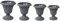 pokm toolsmarket - ⌀25cm Pflanzkübel Pflanzpokal, dekorative Amphore, Pflanzgefäß Schale Vase Topf, Farbe Anthrazit, Blumentopf Milano No. III