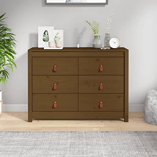 Chaduof Beistellschrank Honigbraun 100x40x72 cm Massivholz Kiefer, Schrank Klein, Flurschrank, Kommode, Vorratsschrank, Flurschrank, Badezimmerschrank, Kleinmöbel - 821767
