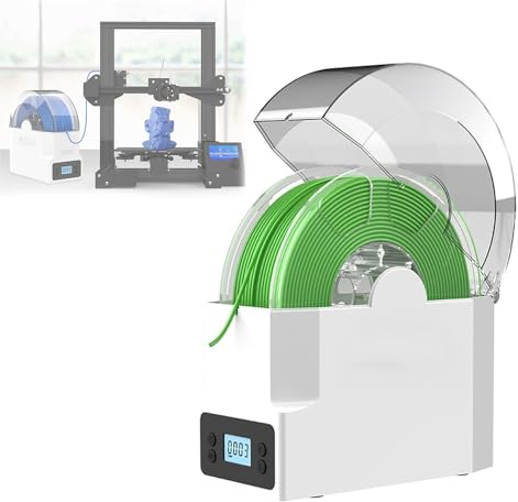 Essiccatore per filamenti, scatola asciutta per stoccaggio stampa 3D, compatibile con filamento 3D da 1,75, 2,85, 3,00 mm, temperatura regolabile a 3 velocità e funzione di temporizzazione, per casa