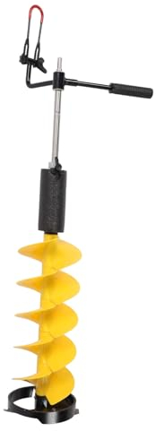 XHTLLO Eisbohrer Kit, Eisbohrer Bohrer mit 8 Zoll Durchmesser und 28 Zoll Länge, Nylon Eisfischer Bohrer mit 70 cm Verlängerungsstange, Universaladapter und Stahlklinge