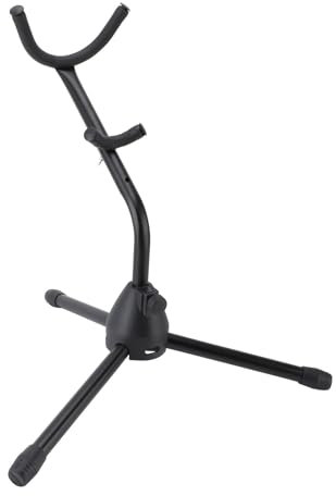 Pyhodi Tenor-Saxophon-Halter, Metall-Ständer, Verstellbarer Dreieck-Basishalter, Tragbarer Faltbarer Saxofon-Ständer, mit Gummierter Unterseite, Ständer für Alt-Tenor-Saxophone