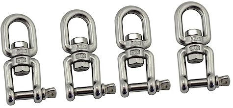 CAXUSD 4 Stück hängender Wirbel ladeneinrichtung pflanzenaufhänger gartendeko kettenaufhänger ketten halter pezzettino Spinnring Riegel Haken Drehgelenk aus Metall praktischer Schwenker