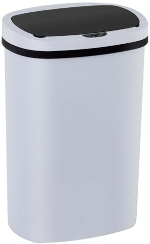 Poubelle de cuisine avec couvercle, poubelle automatique de 50 litres, pour salle de bain, chambre à coucher, bureau à domicile, sans contact, grande capacité, brossée