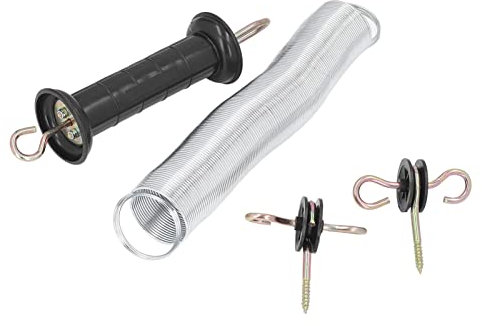 Phefop Electric Fence Gate Kit Premium Spring Door Accessory Insulated Handle Iron 5m Livestock