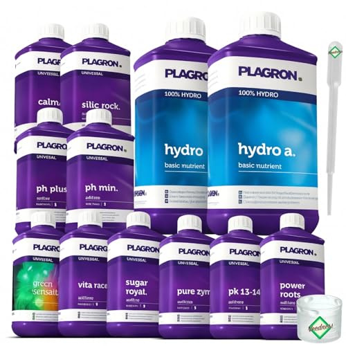 Weedness Plagron Hydro Dünger Set XL Profi - Grow Anbau Indoor Outdoor Bio Dünger NPK Mineralisch Flüssig
