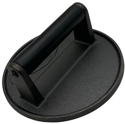 Press De Asa De La Parrilla Pesada Press Para La Parrilla Para La Plancha: Prensa De Sándwich De Hierro Fundido, Prensa De Carne De Tocino Con Mango Resistente Al Calor | Sandwich Para Herramienta De